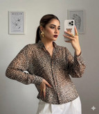 شومیز شیشه ای پلنگی زنانه