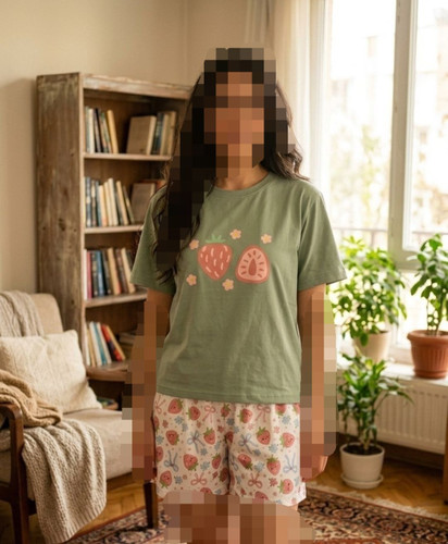 ست تیشرت و شورتک عروسکی زنانه و دخترانه