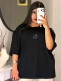 تیشرت باکسی سامر طرح خرگوش زنانه و دخترانه