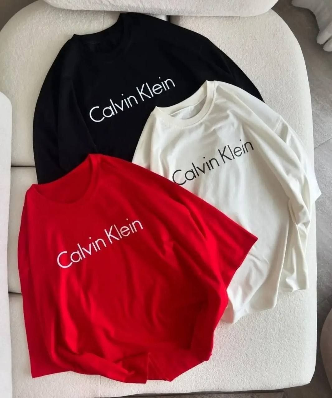 تیشرت باکسی چاپی سامر طرح Calvin Klein (CK)کد ۸۰۳۰۶