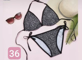 مایو بیکینی طرح دار گره ای