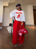 ست تیشرت باکسی و شلوار جاگر Hot life