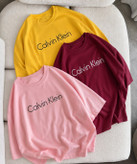 تیشرت باکسی چاپی سامر طرح Calvin Klein (CK)کد ۸۰۳۰۶