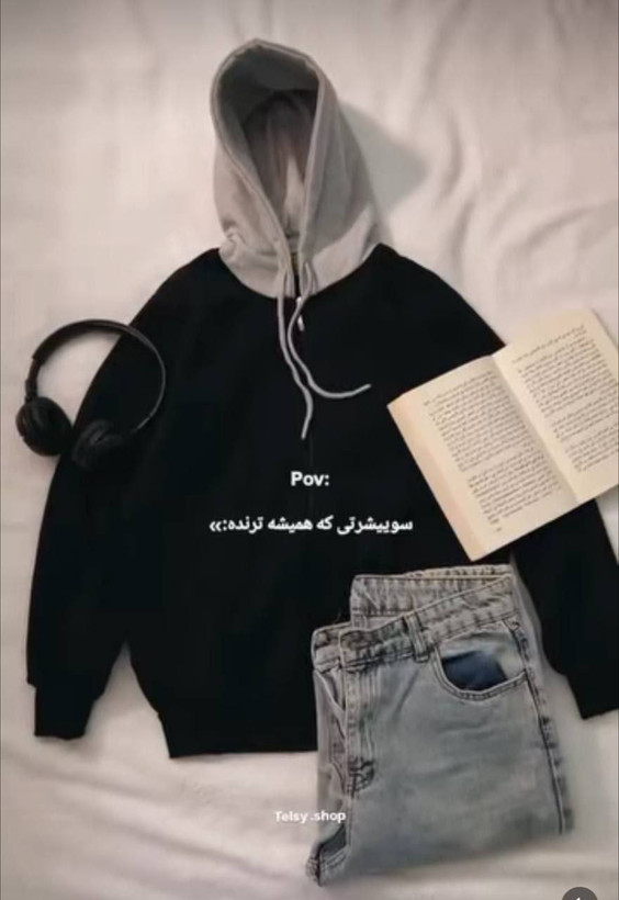 سوییشرت کلاه طوسی زنانه و دخترانه پاییزه و زمستانه