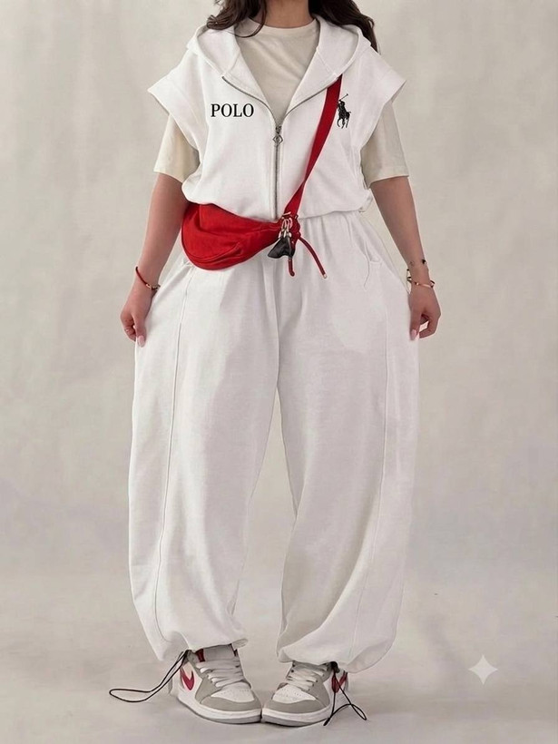 ست وست کلاه دار و جاگر دو کاره کمر کلوین شرتیPOLO