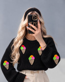 کراپ بافت طرح بستنی زنانه و دخترانه