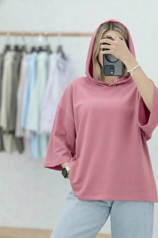 تیشرت کلاه دار زنانه و دخترانه