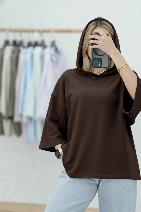 تیشرت کلاه دار زنانه و دخترانه